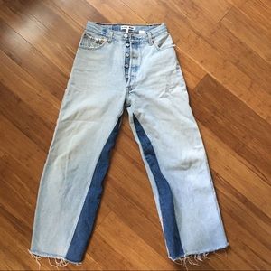 Re/done high rise wide leg jeans